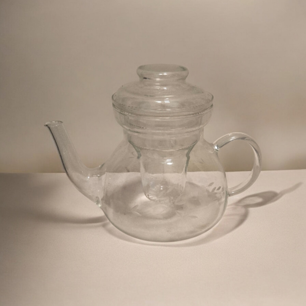 Vintage Princess House Heritage Glass  Teapot With Infuser